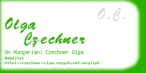 olga czechner business card